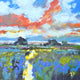 Original art for sale at UGallery.com | View of the Marsh by Kip Decker | $975 | acrylic painting | 24' h x 24' w | thumbnail 1