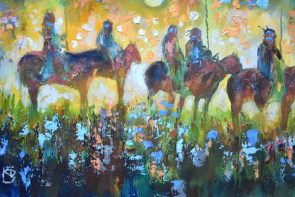 acrylic painting by Kip Decker titled Watchful Eyes