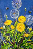Original art for sale at UGallery.com | Dandelions by Kira Yustak | $1,175 | acrylic painting | 30' h x 20' w | thumbnail 1
