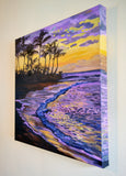Original art for sale at UGallery.com | Sunrise in Kauai by Kira Yustak | $950 | acrylic painting | 20' h x 20' w | thumbnail 2