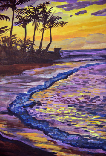 Sunrise in Kauai by Kira Yustak |   Closeup View of Artwork 