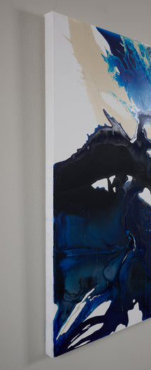 Blue Wonder by Krispen Spencer |  Side View of Artwork 