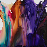 Original art for sale at UGallery.com | Purple Haze by Krispen Spencer | $3,500 | acrylic painting | 36' h x 36' w | thumbnail 1