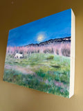 Original art for sale at UGallery.com | Borrowed Moonlight by Kristen Brown | $400 | acrylic painting | 8' h x 10' w | thumbnail 2