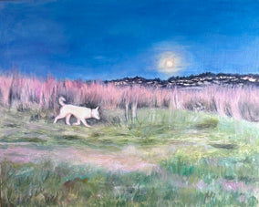Original art for sale at UGallery.com | Borrowed Moonlight by Kristen Brown | $400 | acrylic painting | 8' h x 10' w