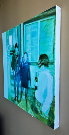 Left and Leaving by Kristen Brown |  Side View of Artwork 