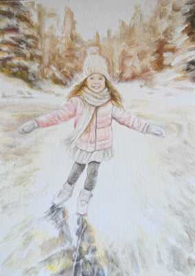 Original art for sale at UGallery.com | Winter Mornings by Kristen Brown | $325 | oil painting | 7' h x 5' w