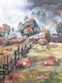 acrylic painting by Kristina Ingvarsson titled Right Before We Awaken