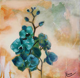 Original art for sale at UGallery.com | Blue Orchid by Kristina Ingvarsson | $235 | oil painting | 10' h x 10' w | thumbnail 1