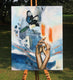 Original art for sale at UGallery.com | Come Rest a Minute on the Mountain of What We Made by Kristina Ingvarsson | $700 | oil painting | 20' h x 16' w | thumbnail 3