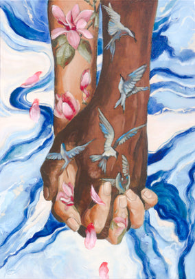 Original art for sale at UGallery.com | Holding you Through Every Season by Kristina Ingvarsson | $1,050 | oil painting | 28' h x 20' w