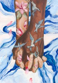 oil painting by Kristina Ingvarsson titled Holding You Through Every Season