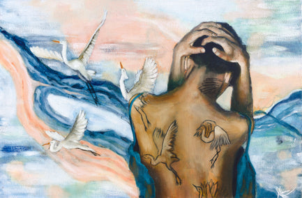 oil painting by Kristina Ingvarsson titled Let Go of It and It Will Come to Back to You