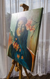 Original art for sale at UGallery.com | Let There Be a Pause in Between Blooming by Kristina Ingvarsson | $925 | oil painting | 24' h x 20' w | thumbnail 2