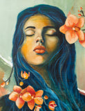 Original art for sale at UGallery.com | Let There Be a Pause in Between Blooming by Kristina Ingvarsson | $925 | oil painting | 24' h x 20' w | thumbnail 4