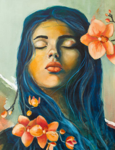 Let There Be a Pause in Between Blooming by Kristina Ingvarsson |   Closeup View of Artwork 