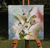 Original art for sale at UGallery.com | Lily by Kristina Ingvarsson | $235 | oil painting | 10' h x 10' w | thumbnail 3