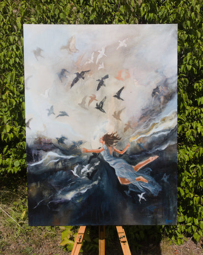 She Followed Where the Light Made Her Stronger by Kristina Ingvarsson |  Context View of Artwork 
