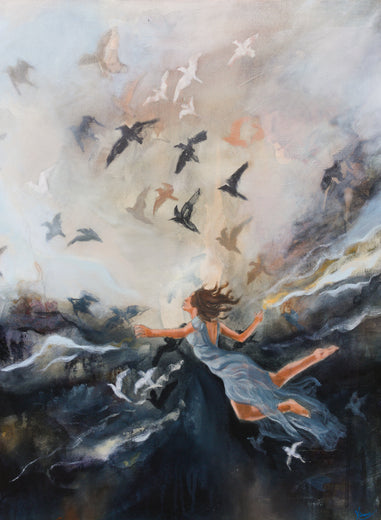 She Followed Where the Light Made Her Stronger by Kristina Ingvarsson |  Artwork Main Image 