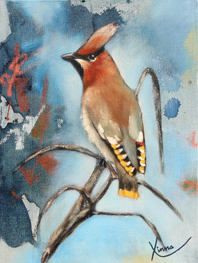 Original art for sale at UGallery.com | Silktail by Kristina Ingvarsson | $200 | oil painting | 9' h x 7' w