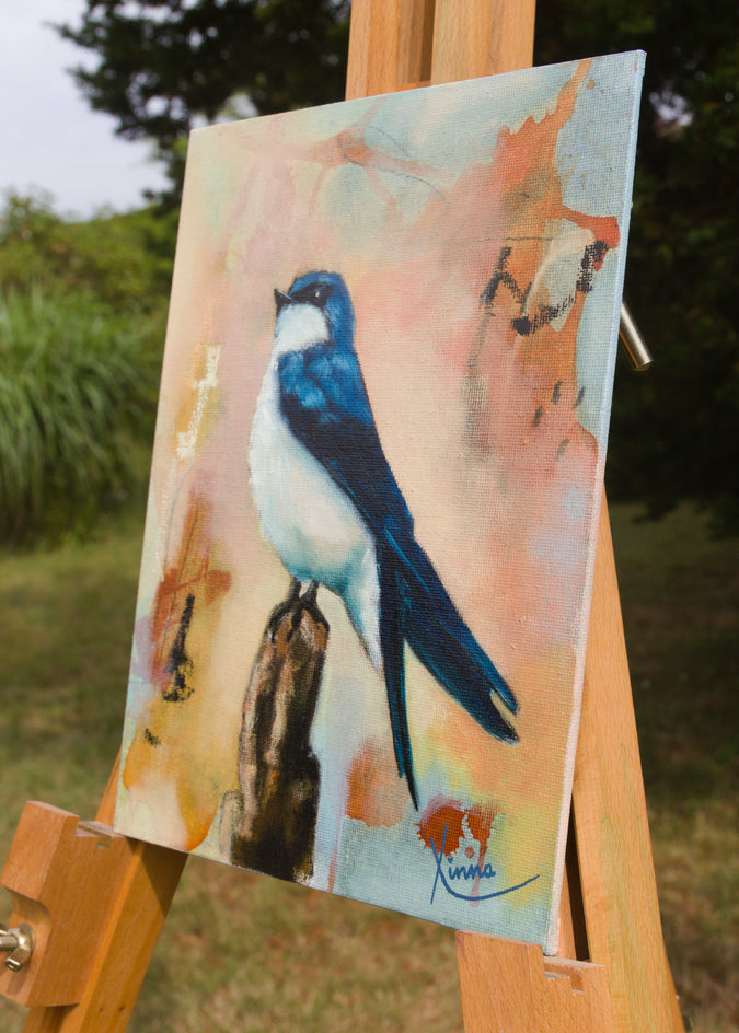 Swallow by Kristina Ingvarsson |  Side View of Artwork 