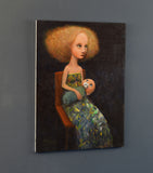 Original art for sale at UGallery.com | Mother with Child by Krzysztof Iwin | $1,750 | acrylic painting | 15.75' h x 11.81' w | thumbnail 3
