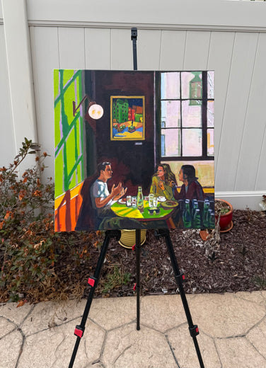 Cafe Scene by Laura (Yi Zhen) Chen |  Context View of Artwork 