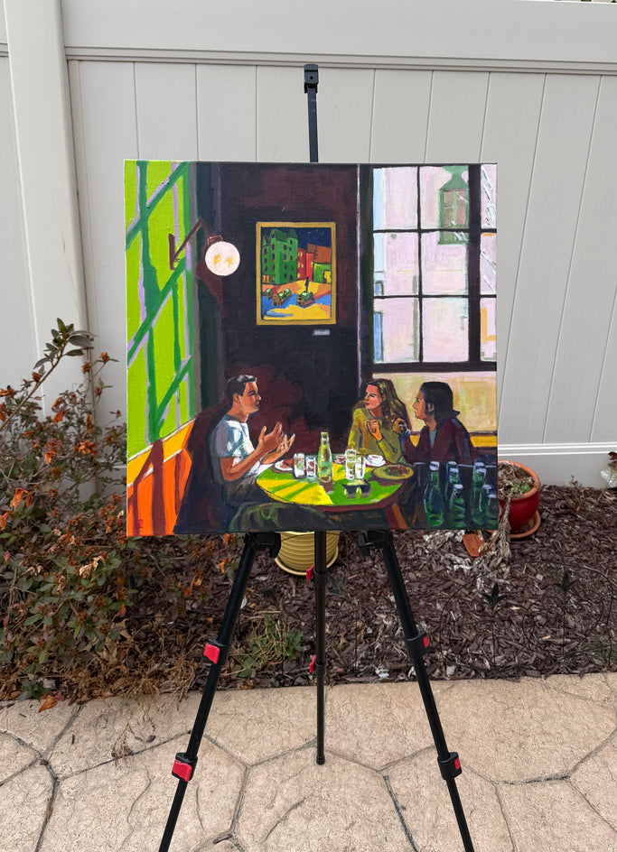 Cafe Scene by Laura (Yi Zhen) Chen |  Context View of Artwork 