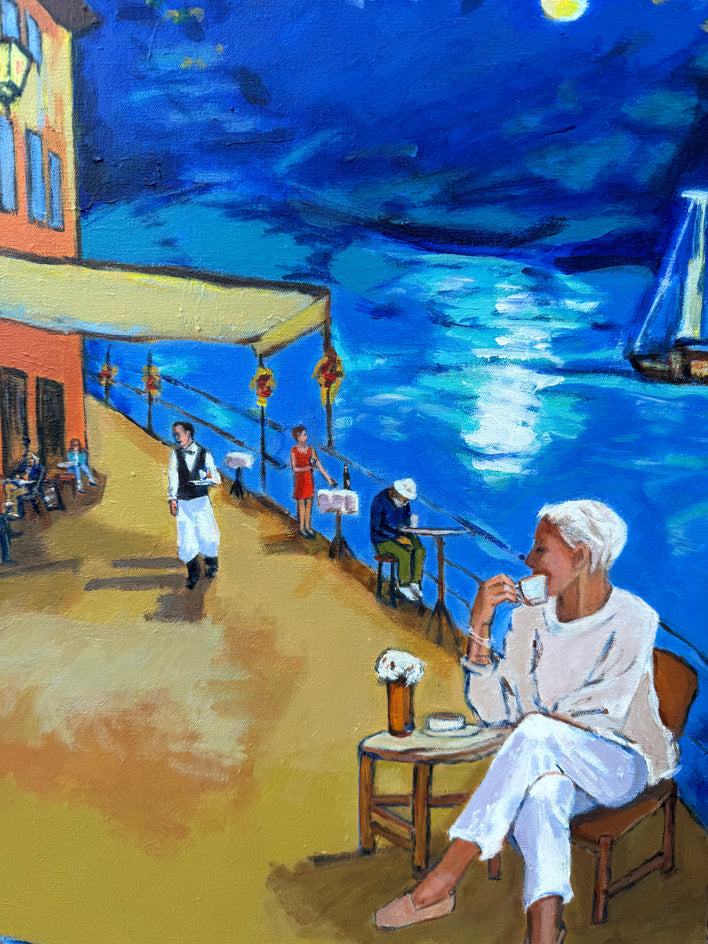 Solitude by the Sea by Laura (Yi Zhen) Chen |  Closeup View of Artwork 