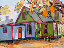 Original art for sale at UGallery.com | The House with Red Trims by Laura (Yi Zhen) Chen | $750 | acrylic painting | 18' h x 24' w | thumbnail 4