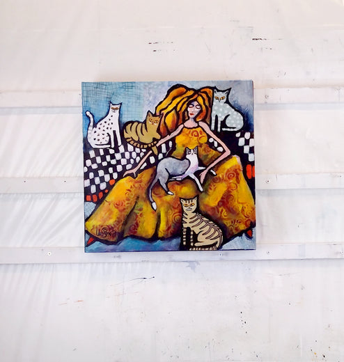 Cat Lady by Lee Smith |  Context View of Artwork 