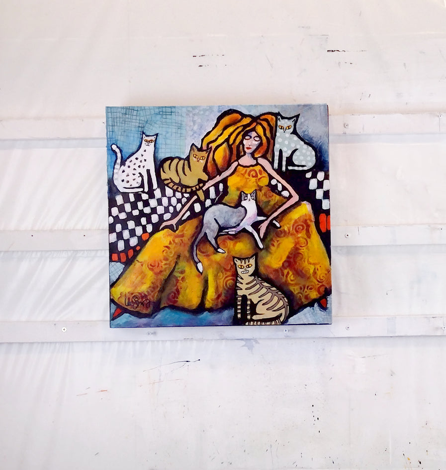 Cat Lady by Lee Smith |  Context View of Artwork 