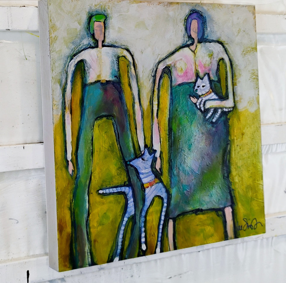 Go for a Walk by Lee Smith |  Side View of Artwork 