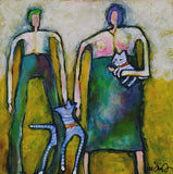 Original art for sale at UGallery.com | Go for a Walk by Lee Smith | $600 | acrylic painting | 16' h x 16' w | thumbnail 1