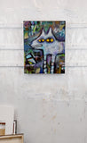 Original art for sale at UGallery.com | Neighborhood Tough by Lee Smith | $600 | mixed media artwork | 20' h x 16' w | thumbnail 3