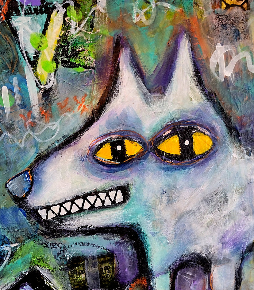 Neighborhood Tough by Lee Smith |  Closeup View of Artwork 