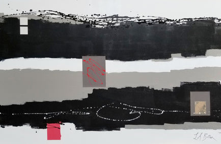 acrylic painting by Leslie Ann Butler titled Drifting