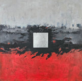 Original art for sale at UGallery.com | Firestorm by Leslie Ann Butler | $2,000 | acrylic painting | 30' h x 30' w | thumbnail 1