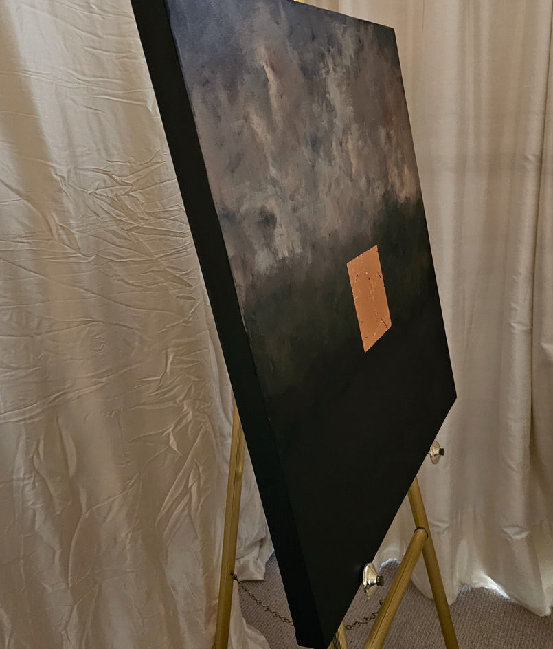 Honey and Smoke by Leslie Ann Butler |  Side View of Artwork 