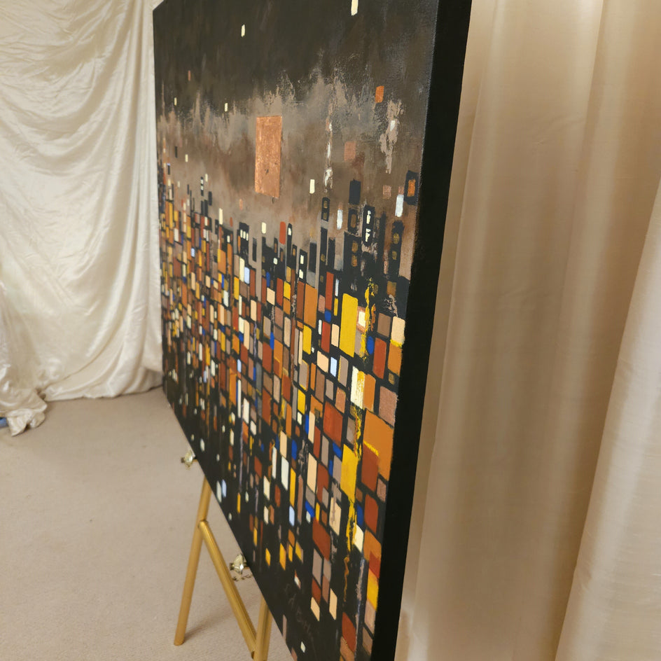 Midnight Magic by Leslie Ann Butler |  Side View of Artwork 