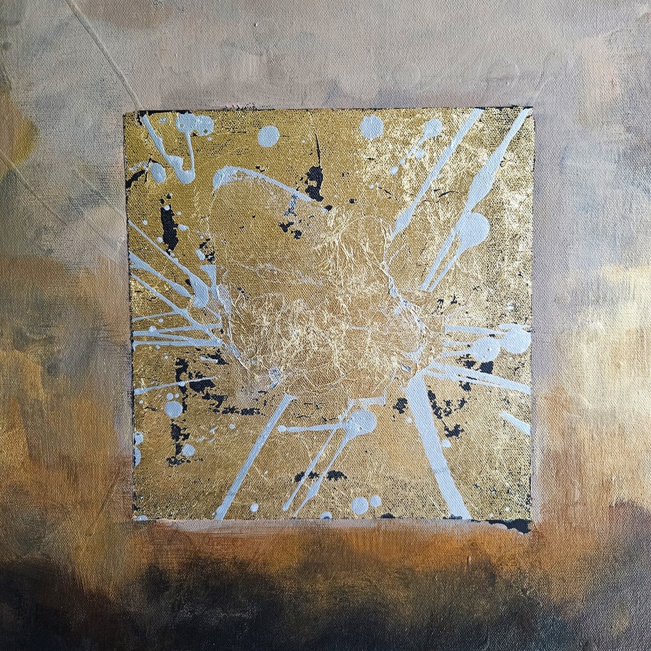 Fire and Shadows by Leslie Ann Butler |  Closeup View of Artwork 