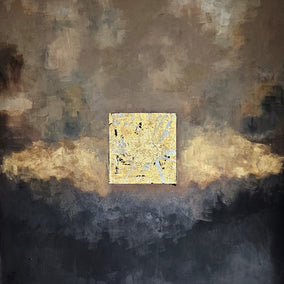 Original art for sale at UGallery.com | Fire and Shadows by Leslie Ann Butler | $2,800 | mixed media artwork | 36' h x 36' w