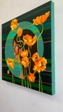 Original art for sale at UGallery.com | Behind Every Bloom by Leticia Lacy | $1,550 | acrylic painting | 20' h x 20' w | thumbnail 2