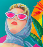 Original art for sale at UGallery.com | LA in Dayglo Part 1 and Part 2 by Leticia Lacy | $4,000 | acrylic painting | 48' h x 96' w | thumbnail 4