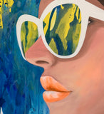Original art for sale at UGallery.com | New Shades by Leticia Lacy | $1,750 | acrylic painting | 24' h x 24' w | thumbnail 4