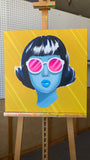 Original art for sale at UGallery.com | Shades in Blue by Leticia Lacy | $1,350 | acrylic painting | 20' h x 20' w | thumbnail 3