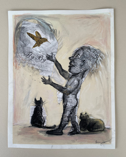 Temptations by Libby Ramage |  Side View of Artwork 