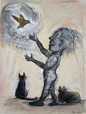 Original art for sale at UGallery.com | Temptations by Libby Ramage | $475 | drawing artwork | 12' h x 9.5' w