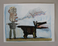 Original art for sale at UGallery.com | Dante by Libby Ramage | $375 | mixed media artwork | 9' h x 12' w | thumbnail 2