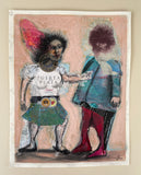 Original art for sale at UGallery.com | Domestic Disturbo by Libby Ramage | $475 | mixed media artwork | 12' h x 9.5' w | thumbnail 2